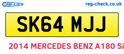 SK64MJJ are the vehicle registration plates.