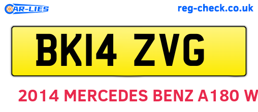 BK14ZVG are the vehicle registration plates.