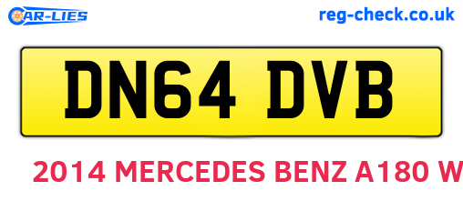 DN64DVB are the vehicle registration plates.