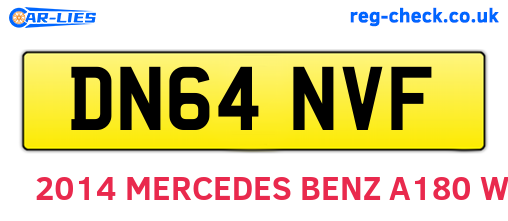 DN64NVF are the vehicle registration plates.