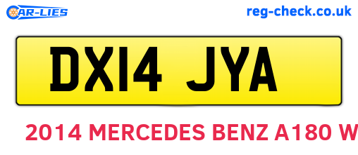 DX14JYA are the vehicle registration plates.