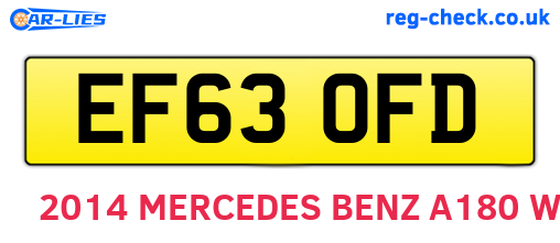 EF63OFD are the vehicle registration plates.