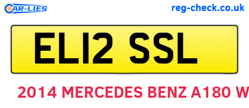 EL12SSL are the vehicle registration plates.