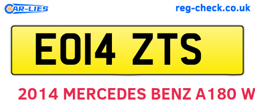 EO14ZTS are the vehicle registration plates.