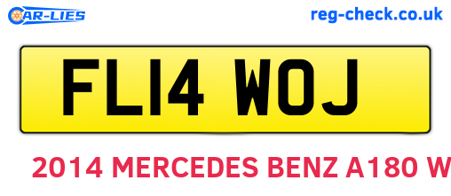 FL14WOJ are the vehicle registration plates.