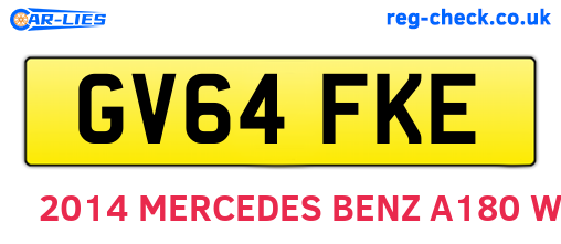 GV64FKE are the vehicle registration plates.
