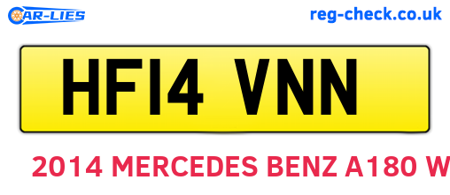 HF14VNN are the vehicle registration plates.