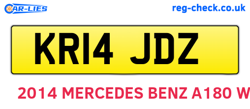KR14JDZ are the vehicle registration plates.
