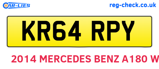 KR64RPY are the vehicle registration plates.