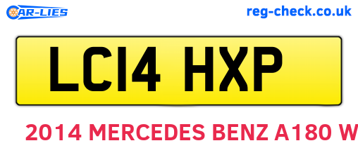 LC14HXP are the vehicle registration plates.