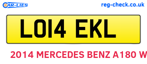 LO14EKL are the vehicle registration plates.
