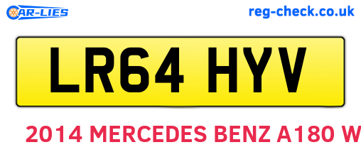 LR64HYV are the vehicle registration plates.