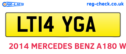 LT14YGA are the vehicle registration plates.