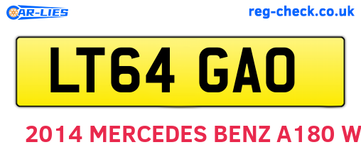 LT64GAO are the vehicle registration plates.