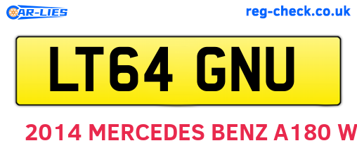 LT64GNU are the vehicle registration plates.