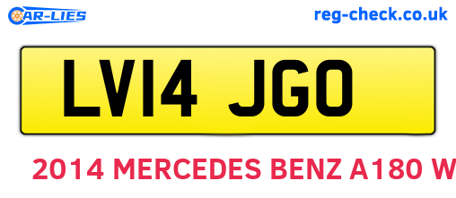 LV14JGO are the vehicle registration plates.