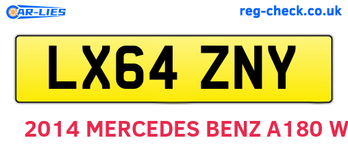 LX64ZNY are the vehicle registration plates.
