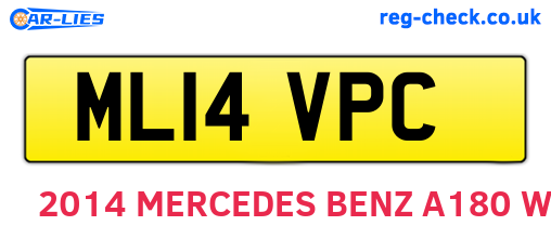 ML14VPC are the vehicle registration plates.