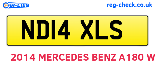 ND14XLS are the vehicle registration plates.