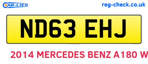 ND63EHJ are the vehicle registration plates.