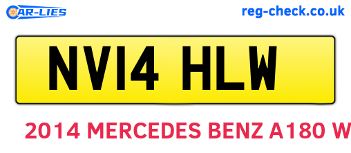 NV14HLW are the vehicle registration plates.