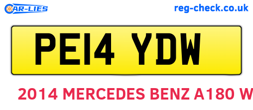 PE14YDW are the vehicle registration plates.