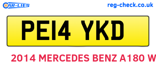 PE14YKD are the vehicle registration plates.