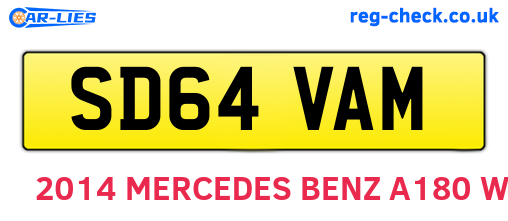 SD64VAM are the vehicle registration plates.