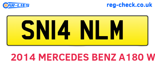 SN14NLM are the vehicle registration plates.