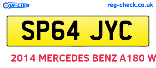 SP64JYC are the vehicle registration plates.