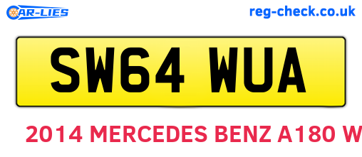 SW64WUA are the vehicle registration plates.