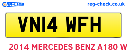 VN14WFH are the vehicle registration plates.
