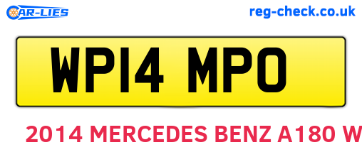 WP14MPO are the vehicle registration plates.