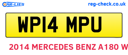 WP14MPU are the vehicle registration plates.