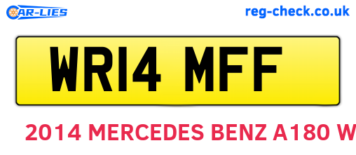WR14MFF are the vehicle registration plates.