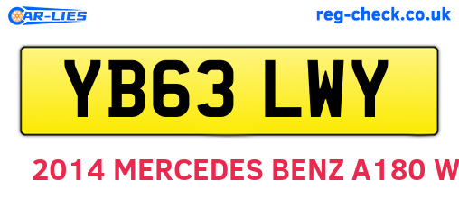 YB63LWY are the vehicle registration plates.