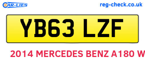 YB63LZF are the vehicle registration plates.