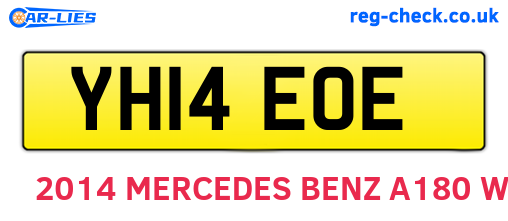 YH14EOE are the vehicle registration plates.