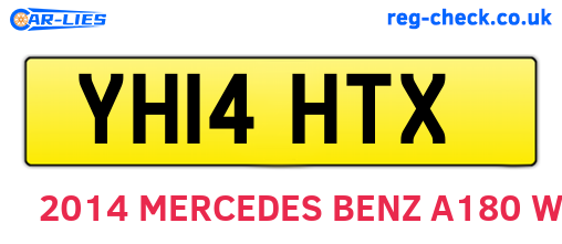 YH14HTX are the vehicle registration plates.