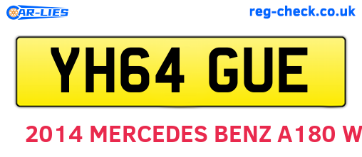 YH64GUE are the vehicle registration plates.