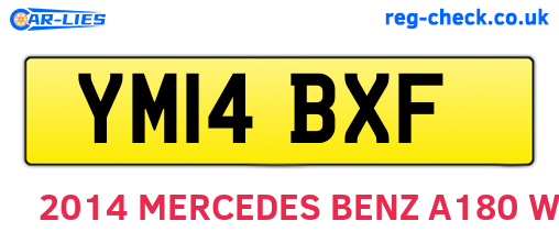 YM14BXF are the vehicle registration plates.