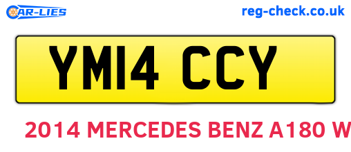 YM14CCY are the vehicle registration plates.