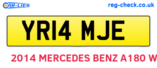 YR14MJE are the vehicle registration plates.