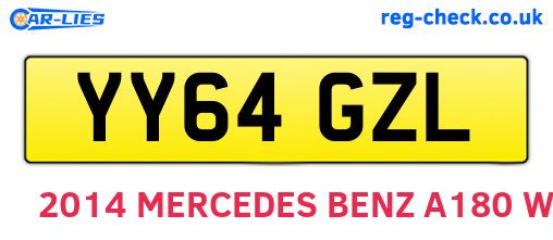 YY64GZL are the vehicle registration plates.