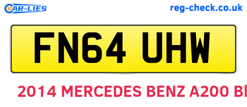 FN64UHW are the vehicle registration plates.