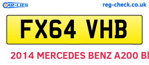 FX64VHB are the vehicle registration plates.