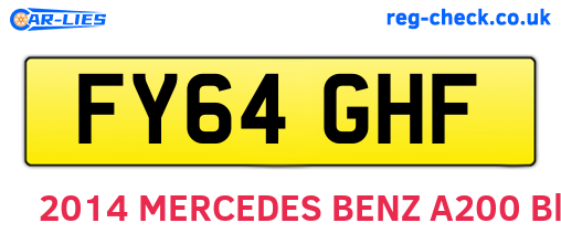 FY64GHF are the vehicle registration plates.