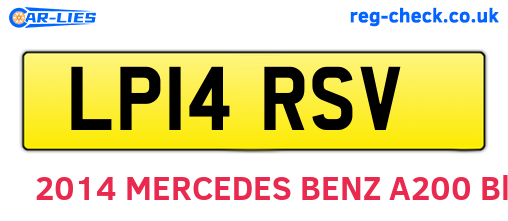 LP14RSV are the vehicle registration plates.