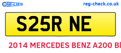 S25RNE are the vehicle registration plates.