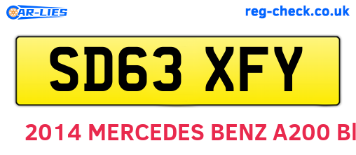 SD63XFY are the vehicle registration plates.